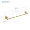 Kibi Circular Bathroom 18" Towel Bar - Brush Gold KBA1407BG - alternate 10